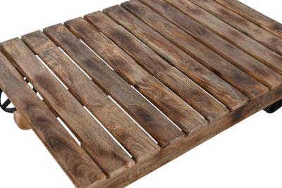 Hoofdtafel Home ESPRIT Zwart Natuurlijk Metaal Mangohout 130 x 80 x 32 cm