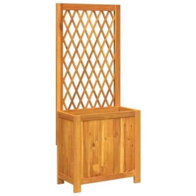Plantenbak met latwerk 55x29,5x132 cm massief acaciahout Plantenbak met latwerk 55x29,5x132 cm massief acaciahout