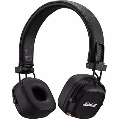 Marshall Major IV Bluetooth Black Over Ear koptelefoon Bluetooth, Kabel Stereo Zwart HiFi