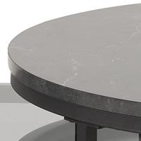 Bendt Salontafel 'Flemming' Set van 2 stuks, Marmerlook en glas, kleur zwart - thumbnail