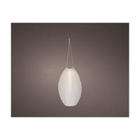 Solar Lantaarn wit nylon Ø22xH33cm - thumbnail