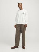 Herensweater zonder Capuchon Jack & Jones Jjmystic Wit Bruin - Maat: L - thumbnail