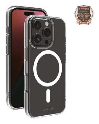 Vivanco MAG STEADY Backcover Apple iPhone 16 Pro Transparant Inductieve lading, Zanddicht, Spatwaterdicht, Stofdicht Vivanco MAG STEADY Backcover Apple iPhone 16 Pro Transparant Inductieve lading, Zanddicht, Spatwaterdicht, Stofdicht