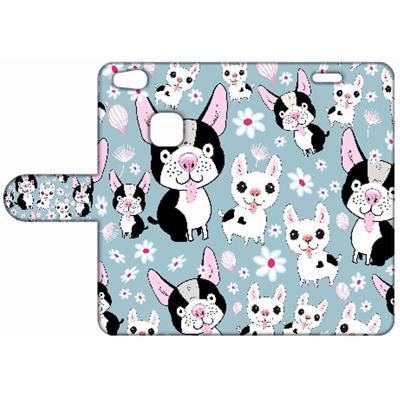 Huawei P10 Lite | Telefoonhoesje | Met pasjeshouder | Hondjes