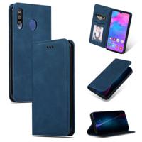 Retro huid voelen Business magnetische horizontale Flip lederen case voor Galaxy M30/A40s (marineblauw) - thumbnail
