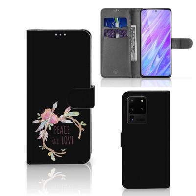 Samsung Galaxy S20 Ultra Leuk Hoesje Boho Text | Portemonnee hoesje Samsung Galaxy S20 Ultra Leuk Hoesje Boho Text | Portemonnee hoesje