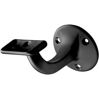 Leuninghouder 75 vlak zwart - thumbnail