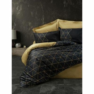 Beddengoedset - 1 dekbedovertrek 220 x 240 cm + 2 kussenslopen 60 x 60 cm - 100% katoen - Zwart