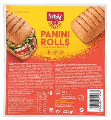 Schar Panini rolls 75 gram glutenvrij 3 Stuks Schar Panini rolls 75 gram glutenvrij 3 Stuks