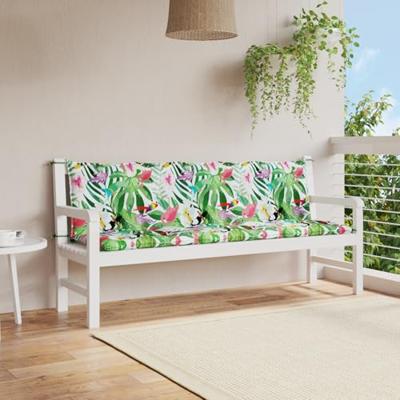 Bankkussens 2 st 180x50x7 cm stof meerkleurig - thumbnail