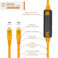 Tether Tools LeverLock & Cable Kit, Optima 10G, 15&apos; (4.6m), straight orange - thumbnail