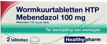 Mebendazol/wormkuur 2 Tabletten