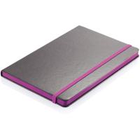 XD Collection notitieboek Deluxe A5 karton/papier paars/zwart - thumbnail