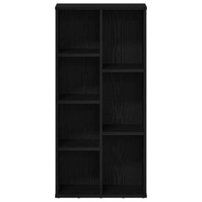 Boekenkast 50x25x104 cm bewerkt hout zwart eikenkleurig - thumbnail