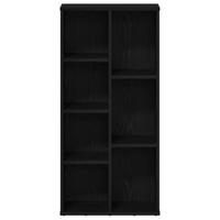 Boekenkast 50x25x104 cm bewerkt hout zwart eikenkleurig - thumbnail