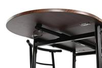 Tafel met vier stoelen DKD Home Decor Bruin Zwart Metaal Hout MDF 121 x 55 x 78 cm - thumbnail