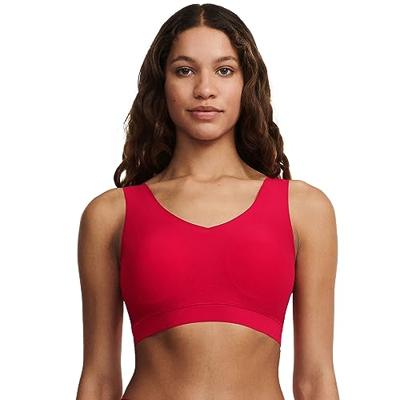 Bralette top met vulling - Soft Stretch - Padded top - Bralette / BH Top naadloos dames - Rood - zwart - Huidskleur