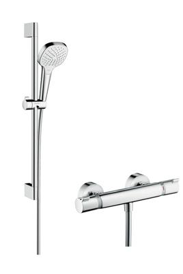 Hansgrohe Croma Select E Vario / Ecostat Comfort douchecombinatie 65 cm Wit-Chroom