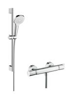 Hansgrohe Croma Select E Vario / Ecostat Comfort douchecombinatie 65 cm Wit-Chroom - thumbnail