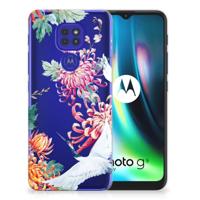 Motorola Moto G9 Play | E7 Plus | TPU Hoesje | Bird Flowers - thumbnail