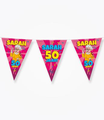 Paperdreams Party vlag - Sarah cartoon