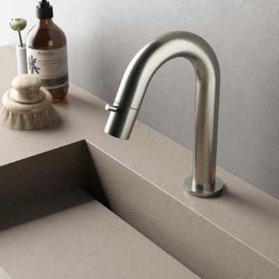 Fonteinkraan Hotbath Cobber 1-knop gebogen 19.3 cm Rond Geborsteld Nikkel