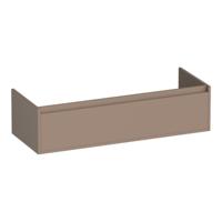 Brauer Hope - Onderkast - 120 cm - met 1 Softclose Lades Greeploos en 2 Sifon Uitsparingen Mat Mokka - thumbnail
