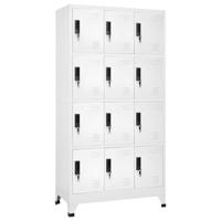 Lockerkast 90x45x180 cm staal wit - thumbnail