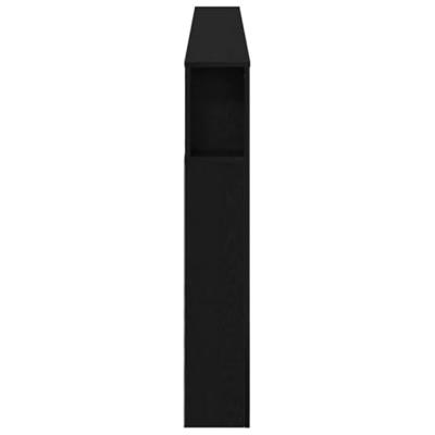 LED Hoofdbord Zwart eiken 220 x 18.5 x 103.5 cm Bewerkt hout