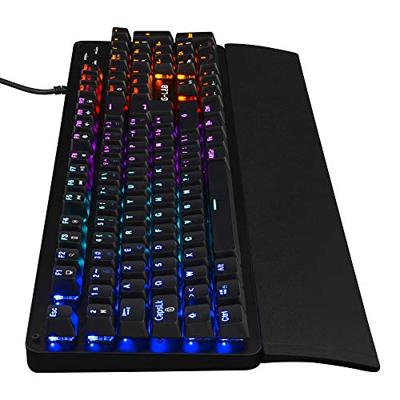 HET G-LAB Gaming Carbon mechanisch toetsenbord met achtergrondverlichting - Schakelaar Blues - Polssteun - FR
