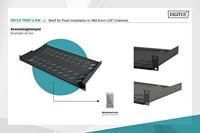 Digitus DN-19 TRAY-1-SW 19 inch Apparaatbodem voor patchkast 1 HE Vast inbouw Geschikt voor kastdiepte: vanaf 450 mm Zwart - thumbnail