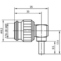 Telegärtner 100023737 100023737 TNC-connector Stekker, haaks 50 Ω 1 stuk(s) - thumbnail