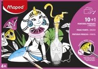 Maped magisch papier om te schilderen, ft A4, pak van 10 vel + 1 penseel - thumbnail