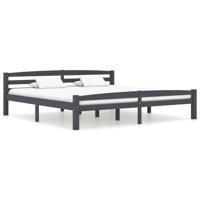 Bedframe massief grenenhout donkergrijs 200x200 cm - thumbnail