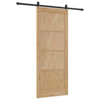 Schuifdeur met Hardware Set 86x211 cm Van Massief Vurenhout