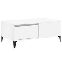 Salontafel 90x50x36,5 cm bewerkt hout wit - thumbnail