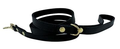 Sazzz hondenriem passion classic leer zwart 147x1,5 cm