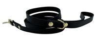 Sazzz hondenriem passion classic leer zwart 147x1,5 cm - thumbnail