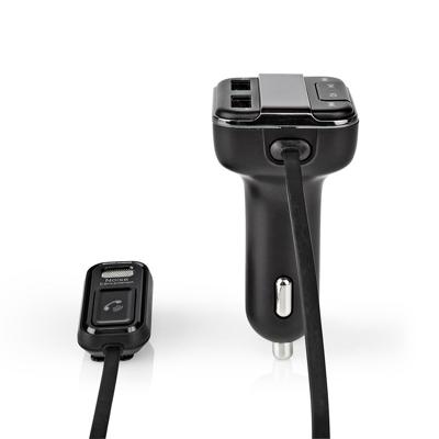 Nedis CATR123BK Fm-zender Voor In De Auto Bluetooth® Pro-microfoon Ruisonderdrukking Microsd-kaartopening Handsfree Bellen Spraakbediening 2x Usb - thumbnail