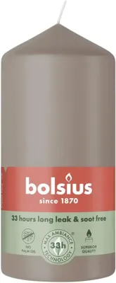 Bolsius stompkaars essentials 5.8x12cm light taupe