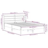 Bedframe zonder matras massief grenenhout 140x200 cm - thumbnail