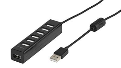 Vivanco 36661 interface hub USB 2.0 480 Mbit/s Zwart