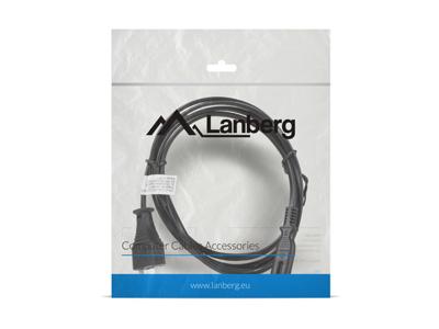 Lanberg CA-C7CA-10CC-0018-BK electriciteitssnoer Zwart 1,8 m C7 stekker CEE7/16