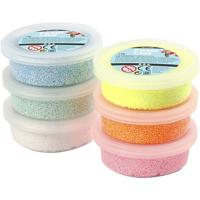 Foam Clay pastel kleuren glitter, 6x14gr. - thumbnail
