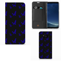 Samsung Galaxy S8 Plus Hoesje met Magneet Vlinder Patroon - thumbnail