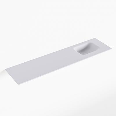 MONDIAZ LEX Cale solid surface inleg wastafel voor toiletmeubel 120cm. Positie wasbak rechts