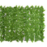VidaXL Balkonscherm met groene bladeren 200x100 cm - thumbnail