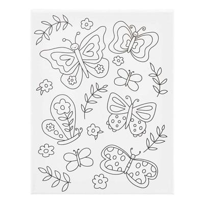Creativ Company Schildercanvas met print vlinders - 24x30cm