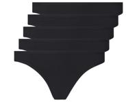 esmara 5 dames strings (Zwart, XS (32/34)) - thumbnail