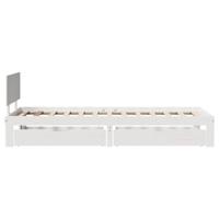 Bedframe met lades massief grenenhout wit 90x200 cm - thumbnail